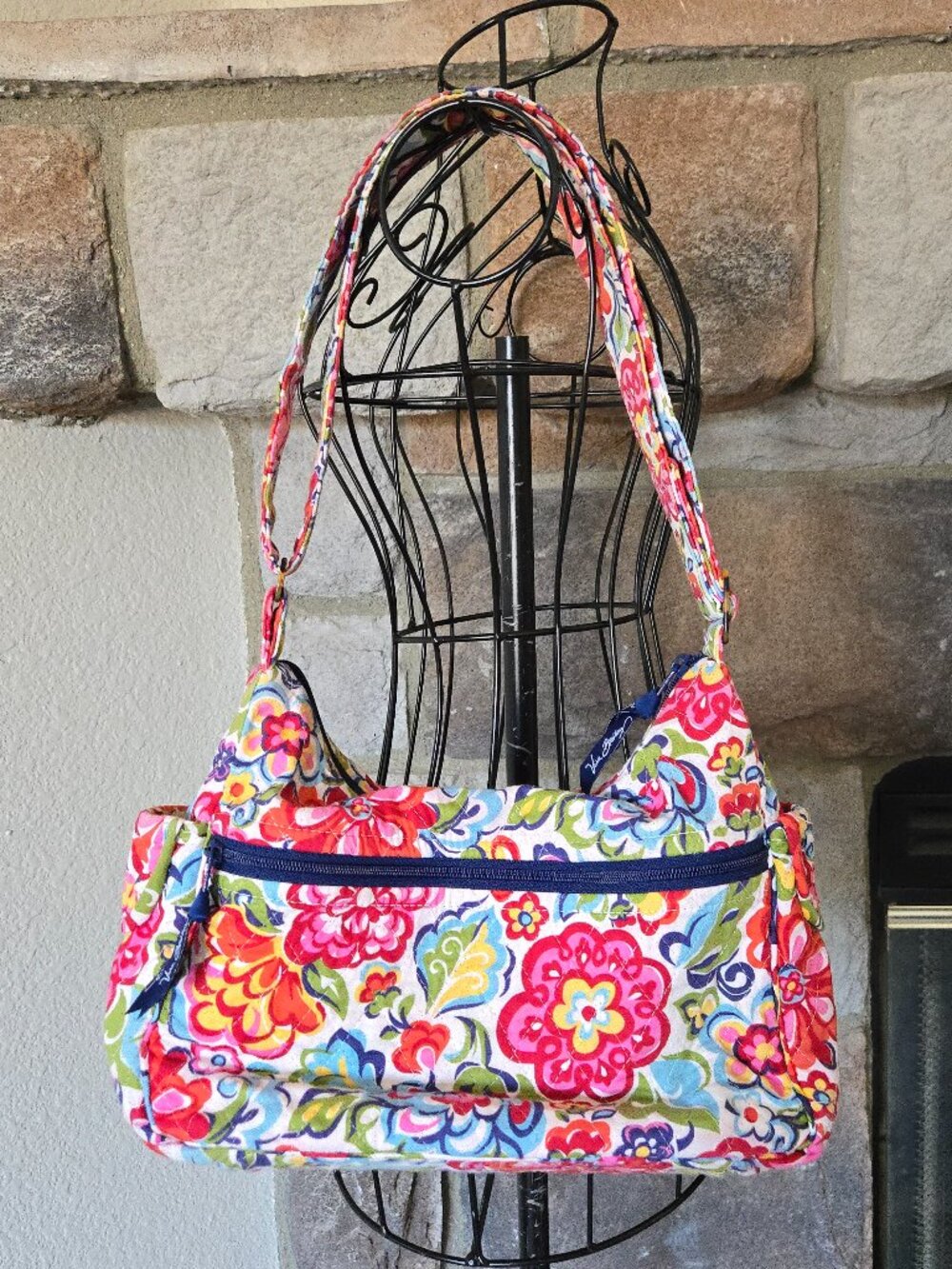 Vera Bradley Hope Garden Quilted Shoulder Hobo Bag - Picture 5 of 9